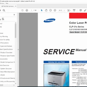 Samsung CLP-310 CLP-315 Color Laser Printer Service Manual PDF
