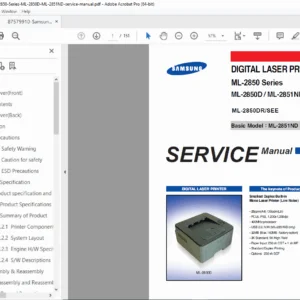 Samsung ML-2850D ML-2851ND Laser Printer Service Manual PDF