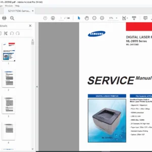 Samsung ML-2855ND Service Manual - Repair Guide PDF Download