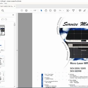 Samsung SCX-3200 SCX-3205 SCX-3205W Service Manual Repair Guide PDF