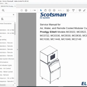 Scotsman Prodigy Elite Modular Ice Machine Service Manual – PDF