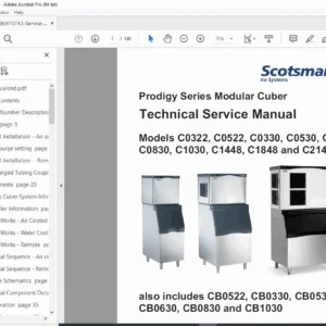 Scotsman Prodigy Ice Machine Service Manual - PDF