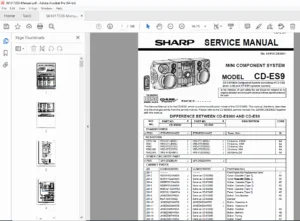 Sharp CD-ES9 Mini Component System Service Manual PDF