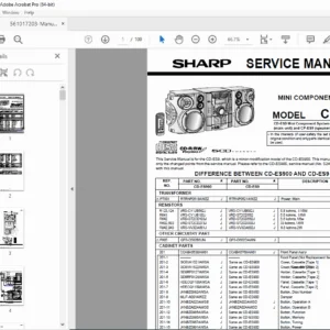 Sharp CD-ES9 Mini Component System Service Manual PDF