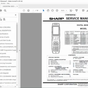 Sharp GX25 Digital Mobile Phone Service Manual Repair Guide PDF Download