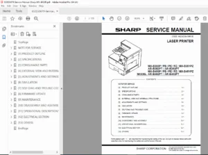 Sharp MX-B450P Service Manual – Repair, Wiring & Diagnostics PDF