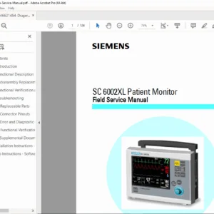 Siemens SC 6002XL Patient Monitor Service Manual PDF (Infinity Series)