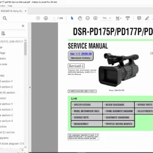 Sony DSR-PD175P PD177P PD198P Service Manual  PDF
