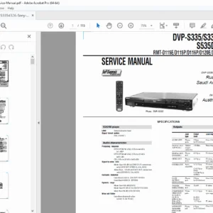 Sony DVP-S735D Service Manual PDF Download