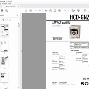 Sony HCD-GNZ55D Service Manual (MHC-GNZ55D System) PDF