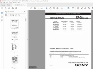 Sony KP-43T75 / 48S75 / 53N77 / 53S75 / 61S75 Service Manual PDF