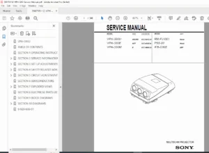 Sony VPH-G90U/G90E/G90M Projector Service Manual PDF