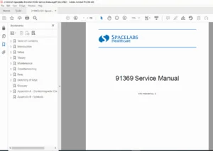 Spacelabs 91369 Patient Monitor Service Manual Repair Guide PDF Download