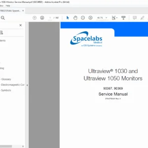 Spacelabs Ultraview 1030 Patient Monitor Service Manual Repair Guide PDF