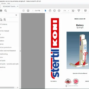 Stertil-Koni Mobile Column Lift Service Manual – ebright Smart Control PDF