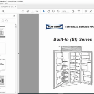 Sub-Zero Built-In (BI) Series Technical Service Manual (PDF) – 2008