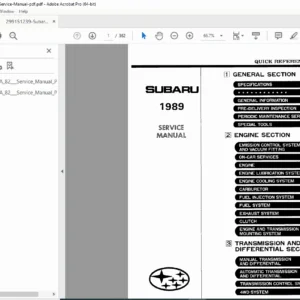 Subaru EA-82 Engine Service Manual PDF - DOWNLOAD