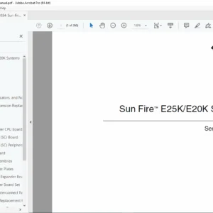 Sun Fire E20K E25K Systems Service Manual — Repair, FRU & Diagnostics (PDF)