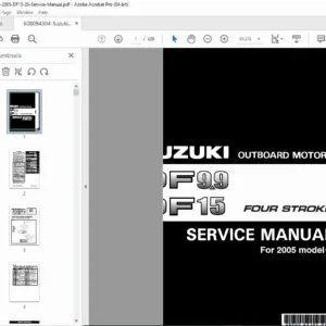 Suzuki DF9.9 DF15 (K5 2005) Outboard Service Manual 99500-94J01 PDF