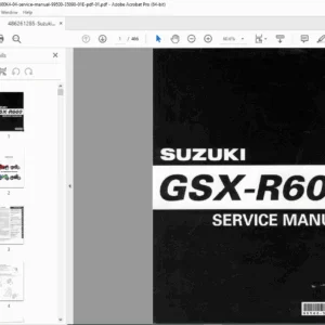 Suzuki GSX-R600 K4 2004 Factory Service Manual PDF