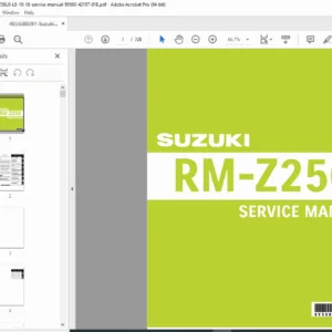 Suzuki RM-Z250 2010–2018 Service Manual (99500-42197-01E) PDF