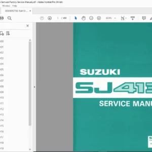 Suzuki SJ413 Factory Service & Workshop Repair Manual PDF