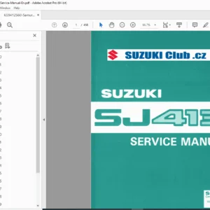 Suzuki SJ413 Samurai Service Manual (General & Maintenance) – PDF