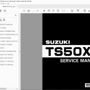 Suzuki TS50XK (1986–1994) Motorcycle Service Manual (PDF)