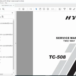 TC-508 VHF UHF Two-Way Radio Service Repair Manual – PDF