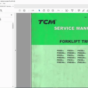 TCM FD20–FD30 & FG20–FG30 Forklift Service Manual PDF