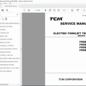TCM FRSB14-8/16-8/20-8/25-8 Reach Truck Service Manual (PDF)