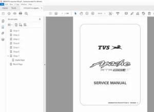 TVS Apache RTR 200 4V Motorcycle Service Manual Workshop Repair PDF