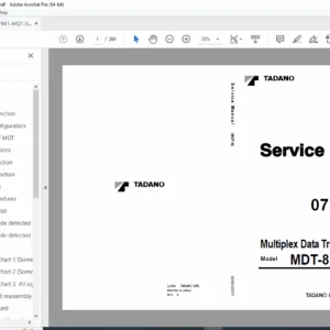 Tadano MDT-8 Multiplex Data Transmitter Crane Service Manual Repair PDF