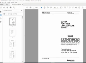 Tektronix 2245A Portable Oscilloscope Service Manual – Factory PDF