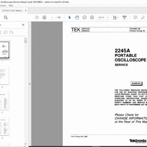Tektronix 2245A Portable Oscilloscope Service Manual – Factory PDF