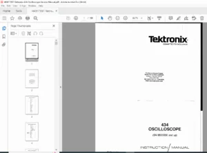 Tektronix 434 Oscilloscope Service Manual Repair Guide Storage Scope PDF