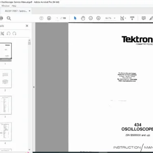 Tektronix 434 Oscilloscope Service Manual Repair Guide Storage Scope PDF