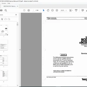 Tektronix SCD1000 & SCD5000 Transient Waveform Recorder Service Manual PDF