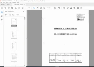 Terumo TE-331 Terufusion Syringe Pump Service Manual - Medical Device PDF