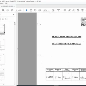 Terumo TE-331 Terufusion Syringe Pump Service Manual - Medical Device PDF