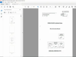 Terumo Terufusion TE-112 Infusion Pump Service Manual (PDF)