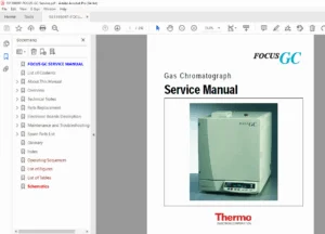Thermo Finnigan FOCUS GC Gas Chromatograph Service Manual PDF Download