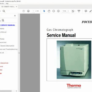Thermo Finnigan FOCUS GC Gas Chromatograph Service Manual PDF Download