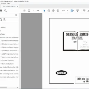 Tokheim 262A Series Dispenser Service Parts Manual (Form 4660) PDF