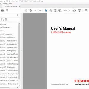 Toshiba Satellite L300/L300D Series User's Manual PDF