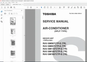 Toshiba Split Air Conditioner Service Manual PDF — Repair & Wiring Guide