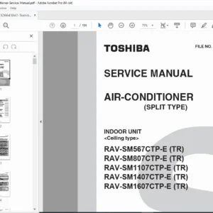 Toshiba Split Air Conditioner Service Manual PDF — Repair & Wiring Guide