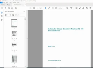 Transasia XL-100 Clinical Chemistry Analyzer Service Manual with ISE PDF