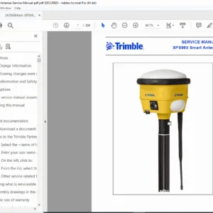Trimble SPS985 Smart Antenna Service & Repair Manual – Official Factory PDF