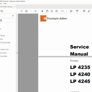 Triumph-Adler LP 4235 / 4240 / 4245 Service Manual - PDF